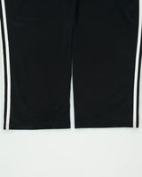 Vintage Y2K 00s Adidas Classic 3-Stripe Satin Wide Leg Tracksuit Bottoms - M
