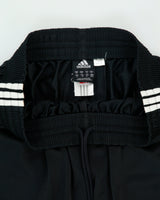 Vintage Y2K 00s Adidas Classic 3-Stripe Satin Wide Leg Tracksuit Bottoms - M