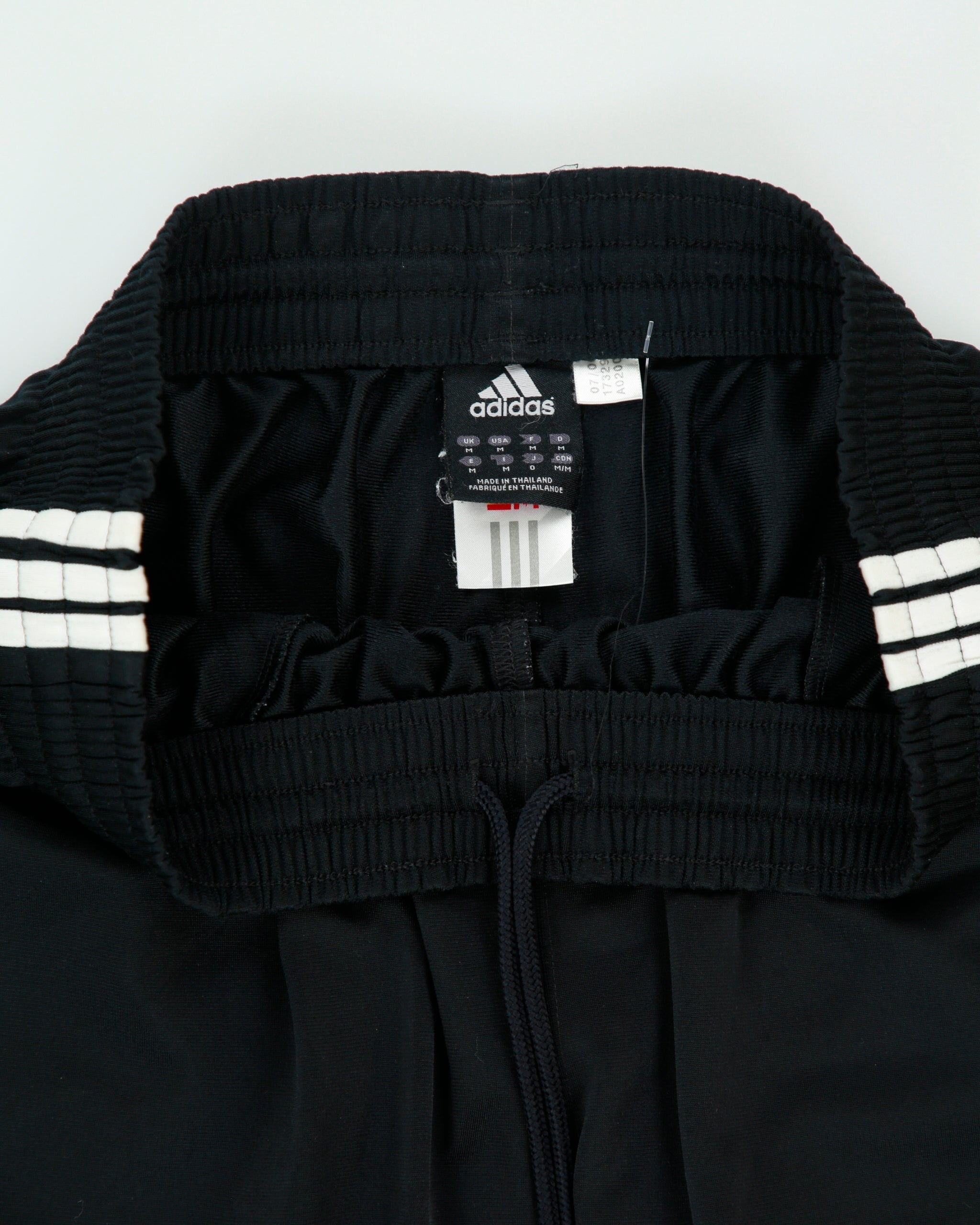 Vintage Y2K 00s Adidas Classic 3-Stripe Satin Wide Leg Tracksuit Bottoms - M
