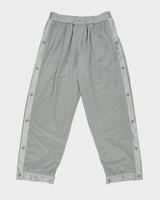 Vintage Y2K 00s Nike Basketball Silver Heavyweight Reversible Mesh Wide Leg Popper Tracksuit Bottoms - L