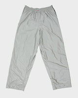 Vintage Y2K 00s Nike Basketball Silver Heavyweight Reversible Mesh Wide Leg Popper Tracksuit Bottoms - L