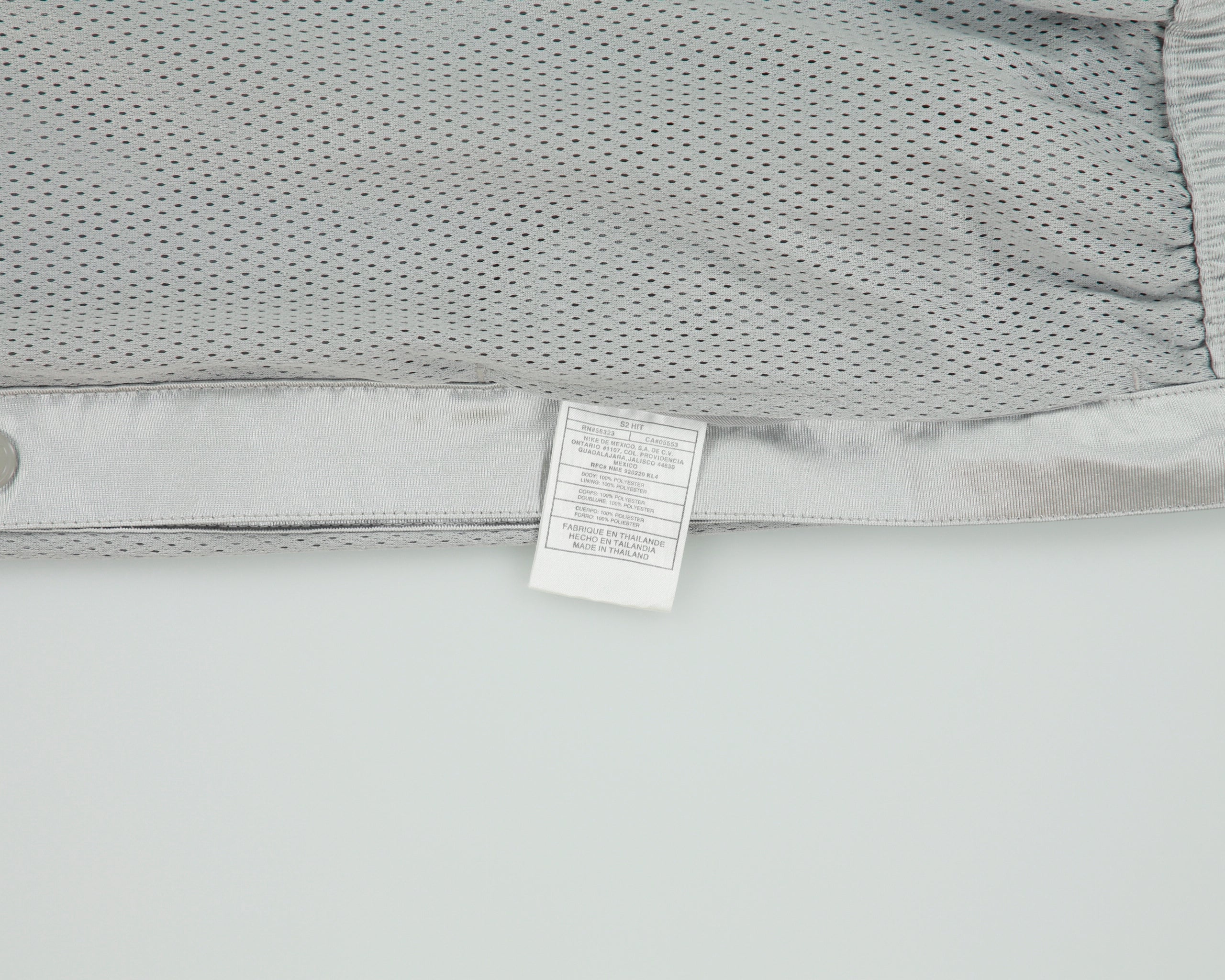 Vintage Y2K 00s Nike Basketball Silver Heavyweight Reversible Mesh Wide Leg Popper Tracksuit Bottoms - L