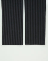 Vintage 1990s Gather Jewels Mid-Rise Texture Striped Pleated Straight Leg Trousers - W28 L33