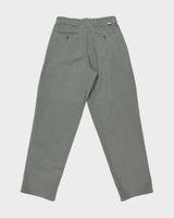 Vintage 2001 Levi's Batwing Made In Canada Khaki Mid-Rise Double Pleated Relaxed Fit Canvas Chino Trousers - W29 L31