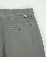 Vintage 2001 Levi's Batwing Made In Canada Khaki Mid-Rise Double Pleated Relaxed Fit Canvas Chino Trousers - W29 L31