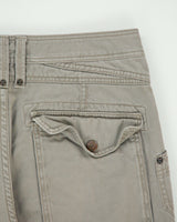Vintage Y2K 00s Diesel Khaki Low-Rise Multi Patch Pocket Straight Leg Bootcut Canvas Cargo Trousers - W31 L31