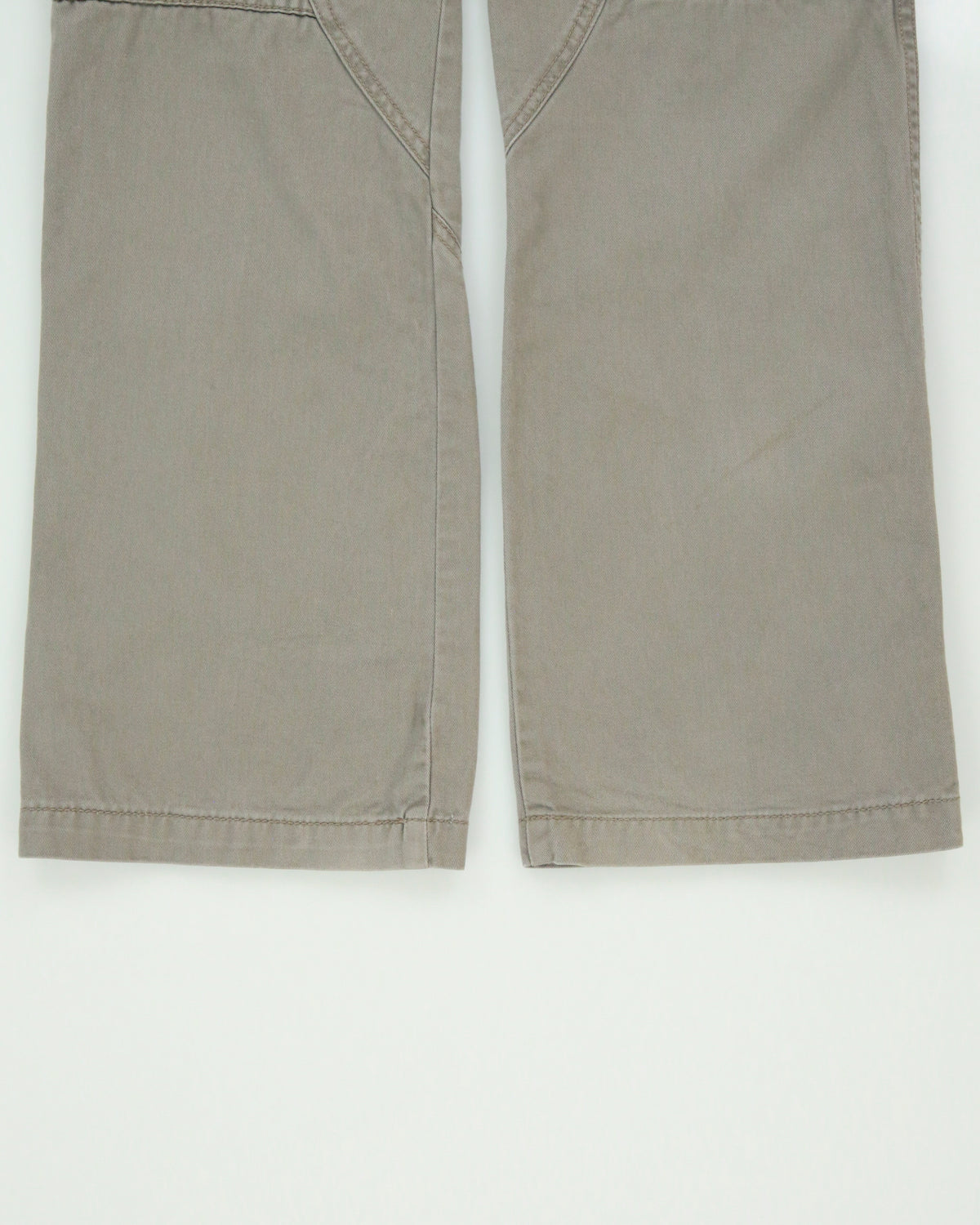 Vintage Y2K 00s Diesel Khaki Low-Rise Multi Patch Pocket Straight Leg Bootcut Canvas Cargo Trousers - W31 L31