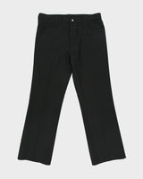Vintage 1970s Wrangler 82BK Mid-Rise Sta Prest Straight Leg Bootcut Wrancher Trousers - W36 L32