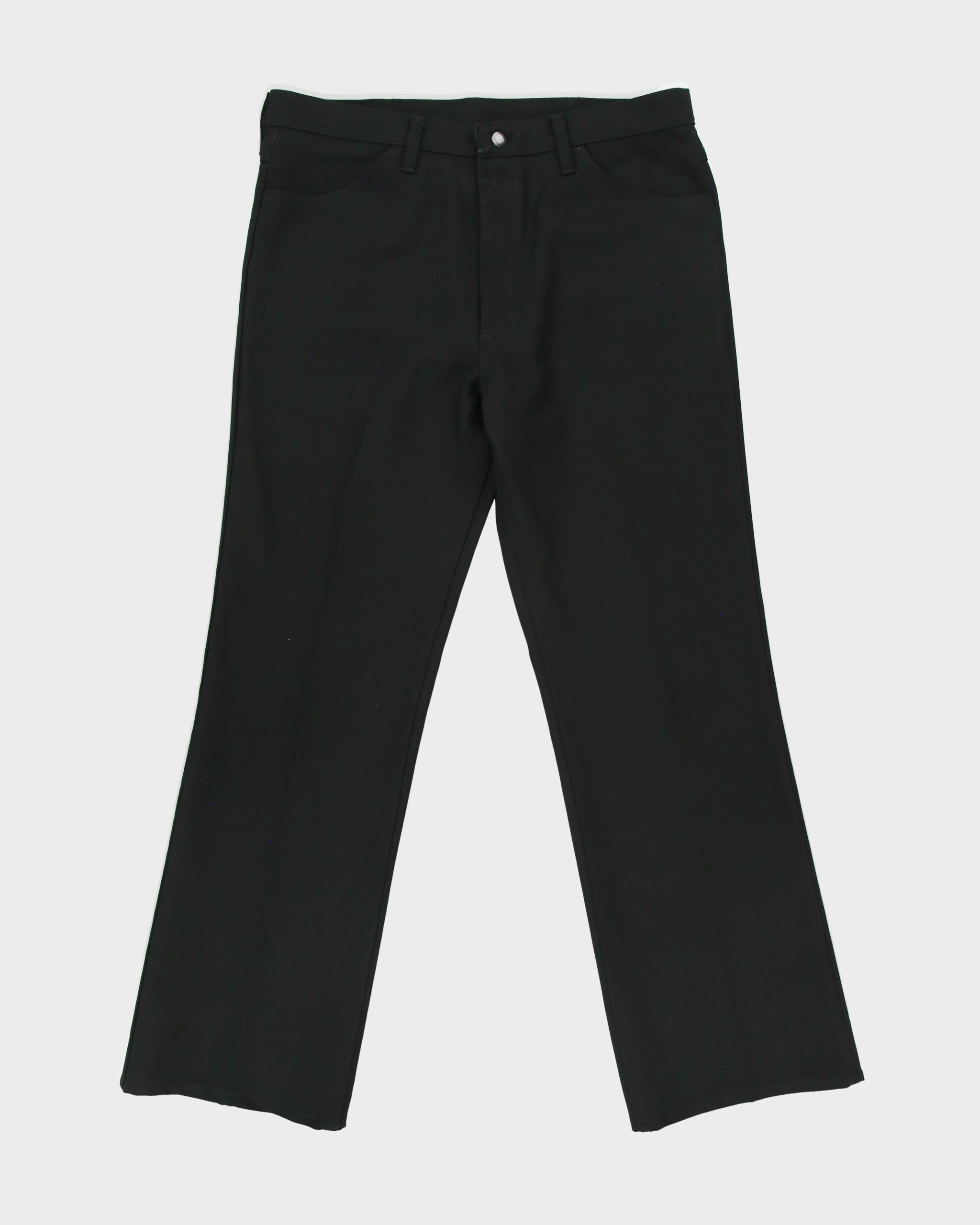 Vintage 1970s Wrangler 82BK Mid-Rise Sta Prest Straight Leg Bootcut Wrancher Trousers - W36 L32