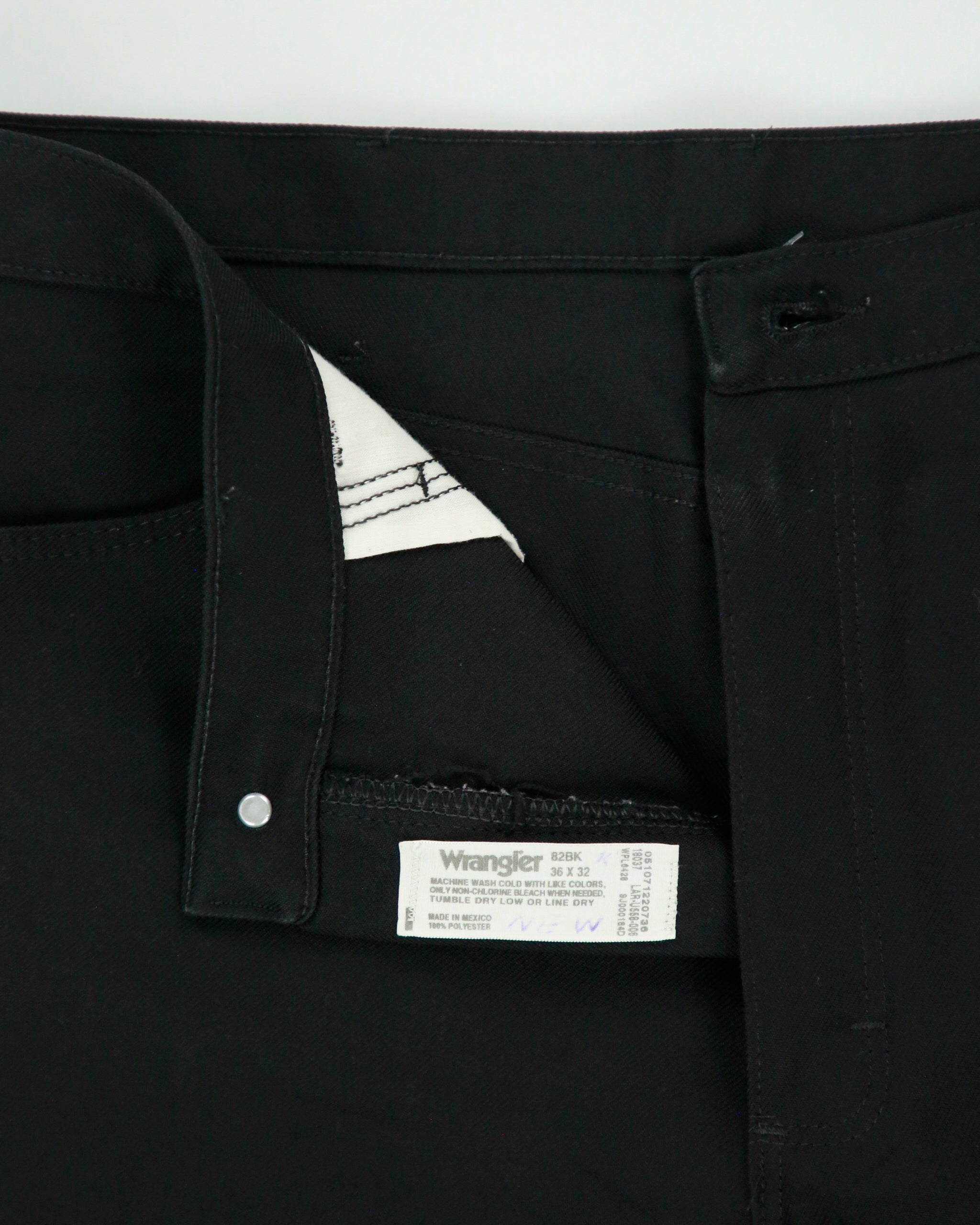 Vintage 1970s Wrangler 82BK Mid-Rise Sta Prest Straight Leg Bootcut Wrancher Trousers - W36 L32