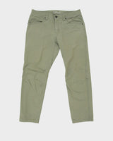 Arc'teryx Levon Pant Khaki Mid-Rise Versatile Slim Straight Leg Canvas Trousers - W36 L30