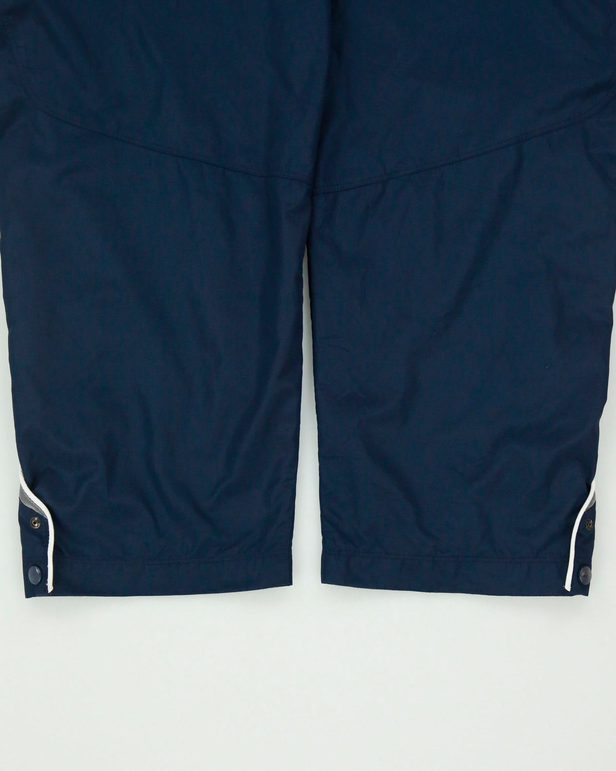 Vintage Y2K 00s Nike Soft Shell Wide Leg Taped Popper Tracksuit Bottoms - M