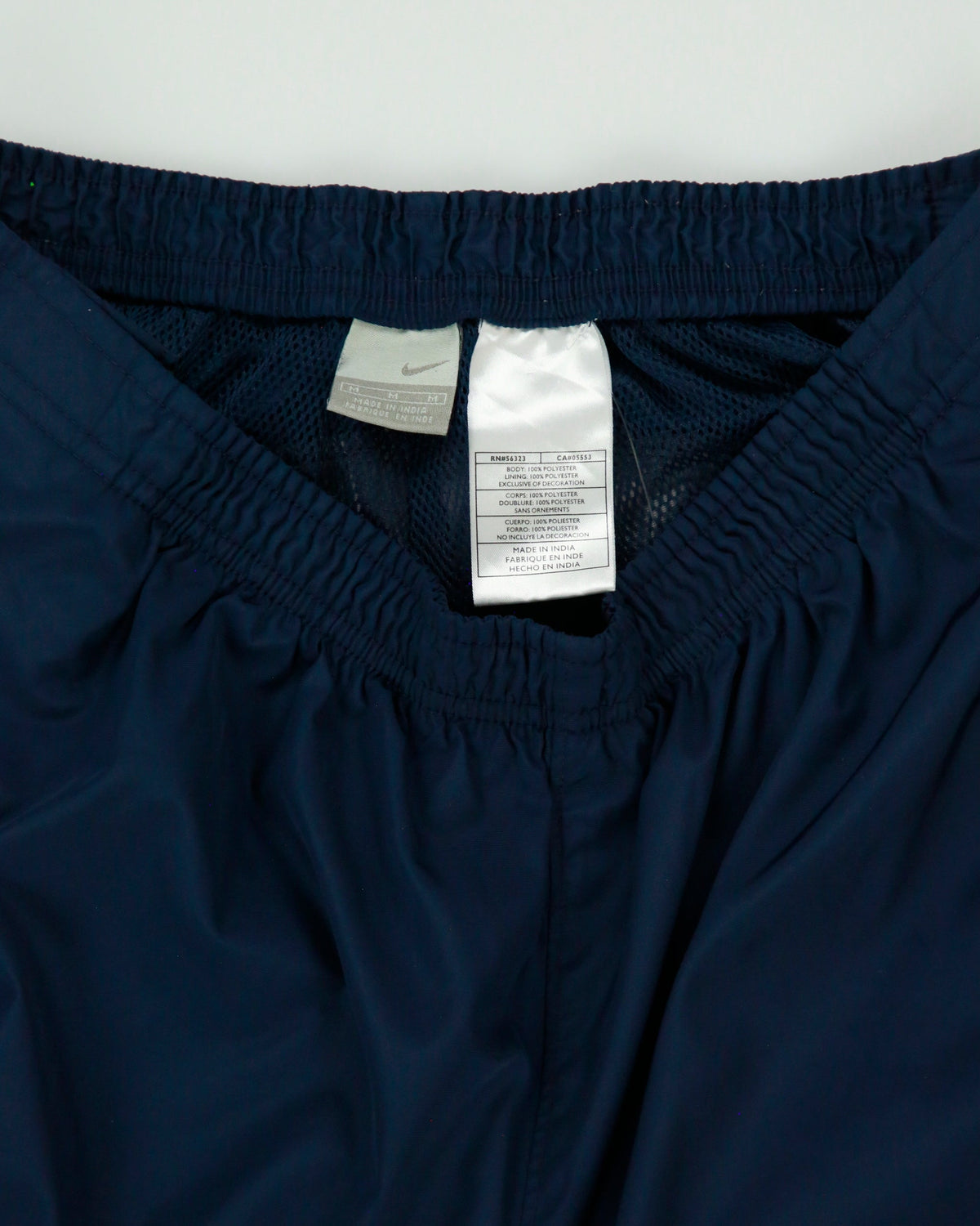 Vintage Y2K 00s Nike Soft Shell Wide Leg Taped Popper Tracksuit Bottoms - M