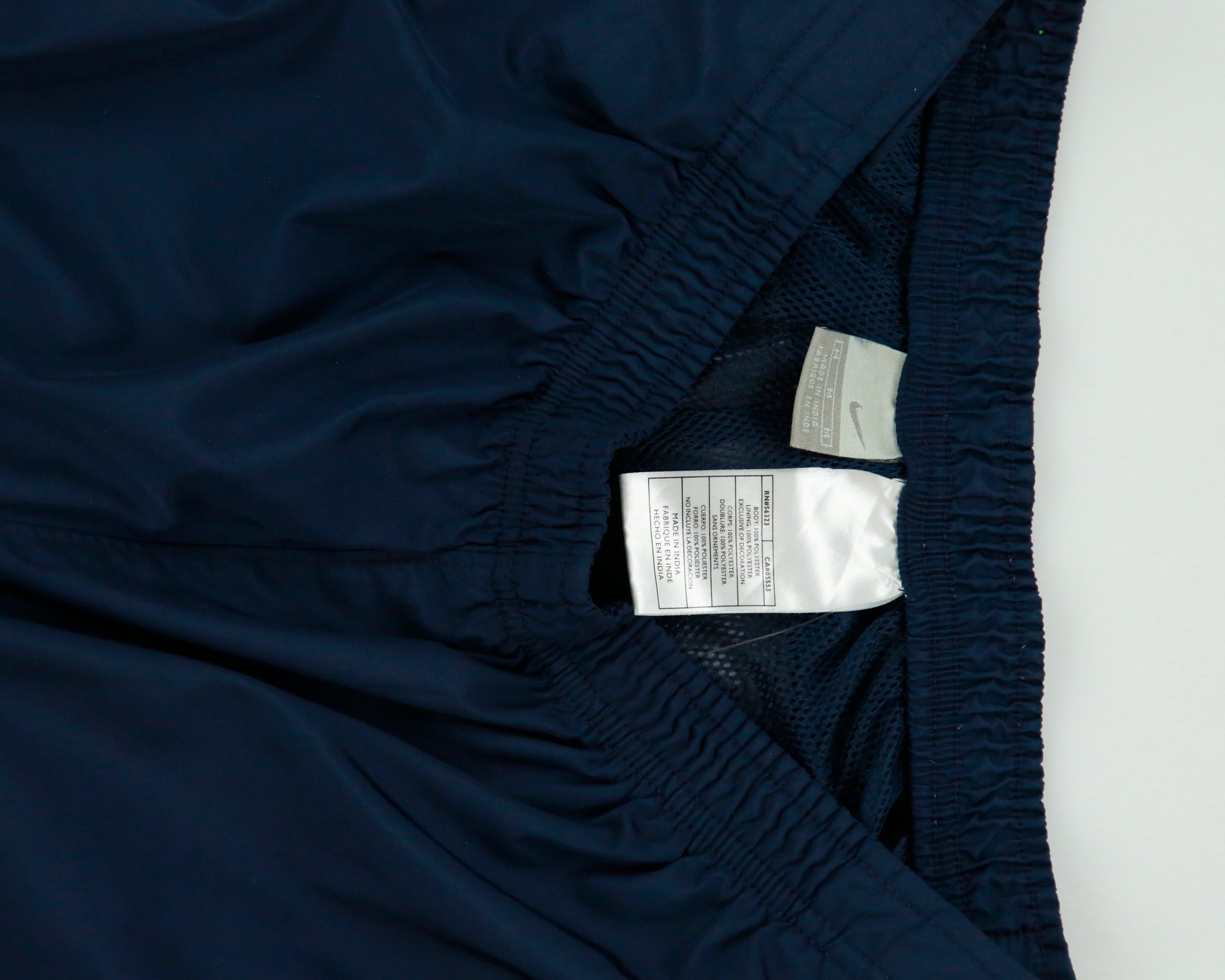 Vintage Y2K 00s Nike Soft Shell Wide Leg Taped Popper Tracksuit Bottoms - M