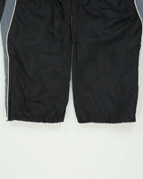 Vintage Y2K 00s Nike Soft Shell Wave Taped Wide Leg Adjustable Zip Cuff Tech Tracksuit Bottoms - L