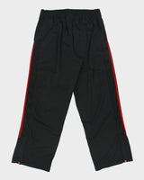 Vintage Adidas Satin 3-Stripe Wide Leg Adjustable Tracksuit Bottoms - XL