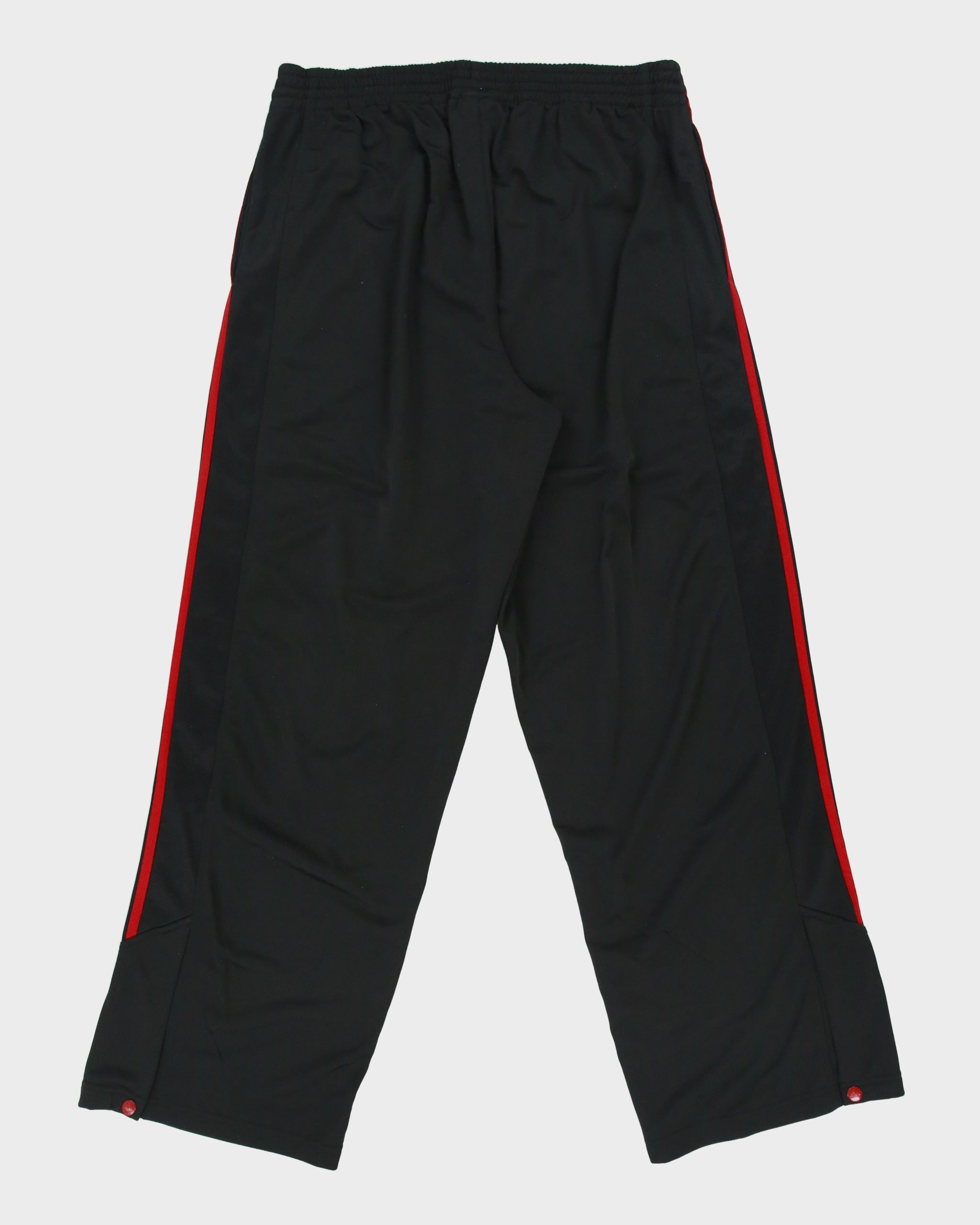 Vintage Adidas Satin 3-Stripe Wide Leg Adjustable Tracksuit Bottoms - XL
