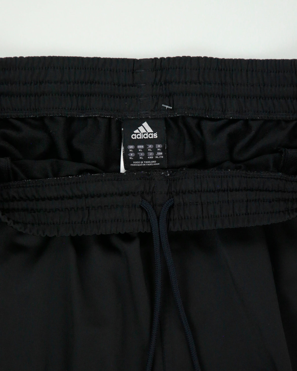 Vintage Adidas Satin 3-Stripe Wide Leg Adjustable Tracksuit Bottoms - XL