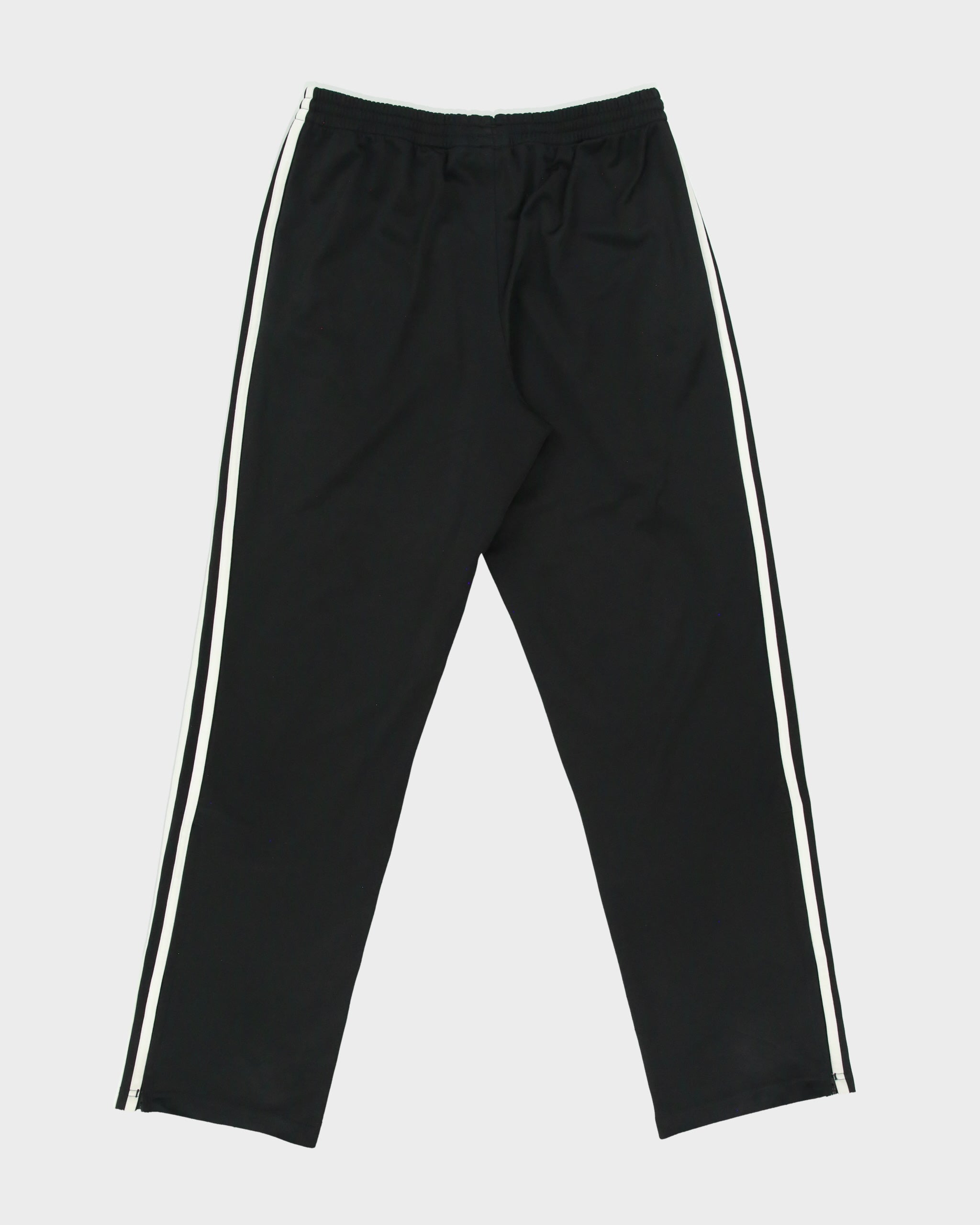 Vintage Adidas Originals Black Classic Firebird Relaxed Fit Zip Cuff Tracksuit Bottoms - M