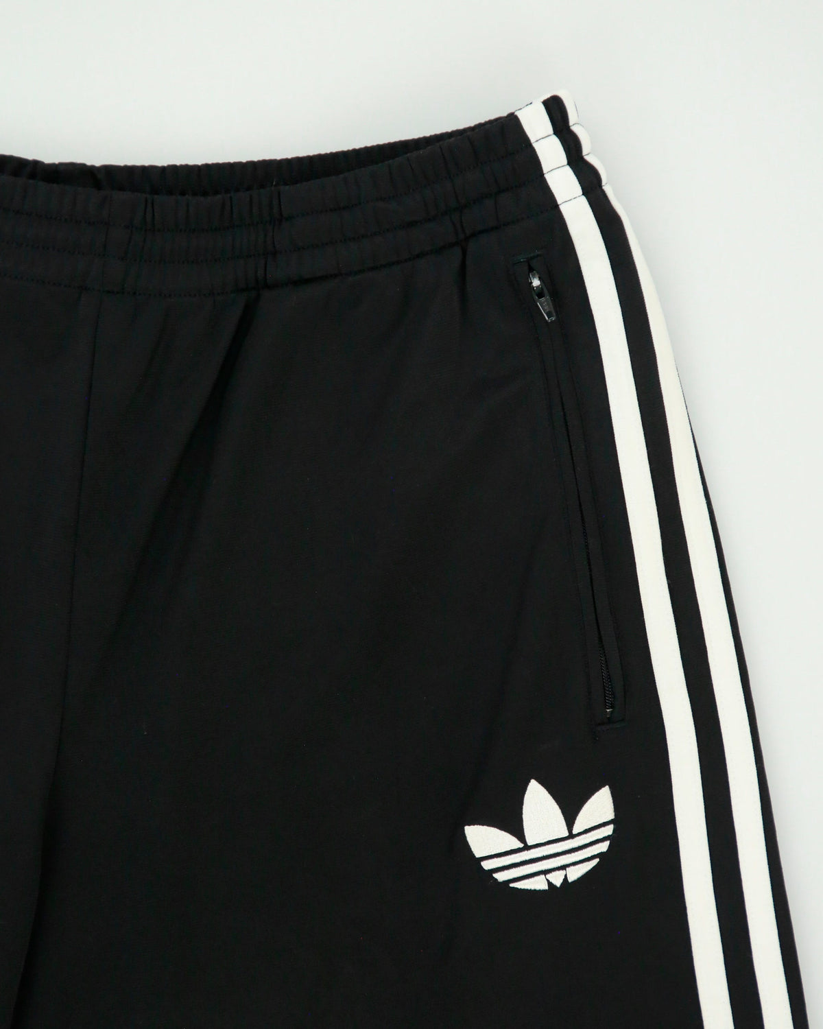 Vintage Adidas Originals Black Classic Firebird Relaxed Fit Zip Cuff Tracksuit Bottoms - M
