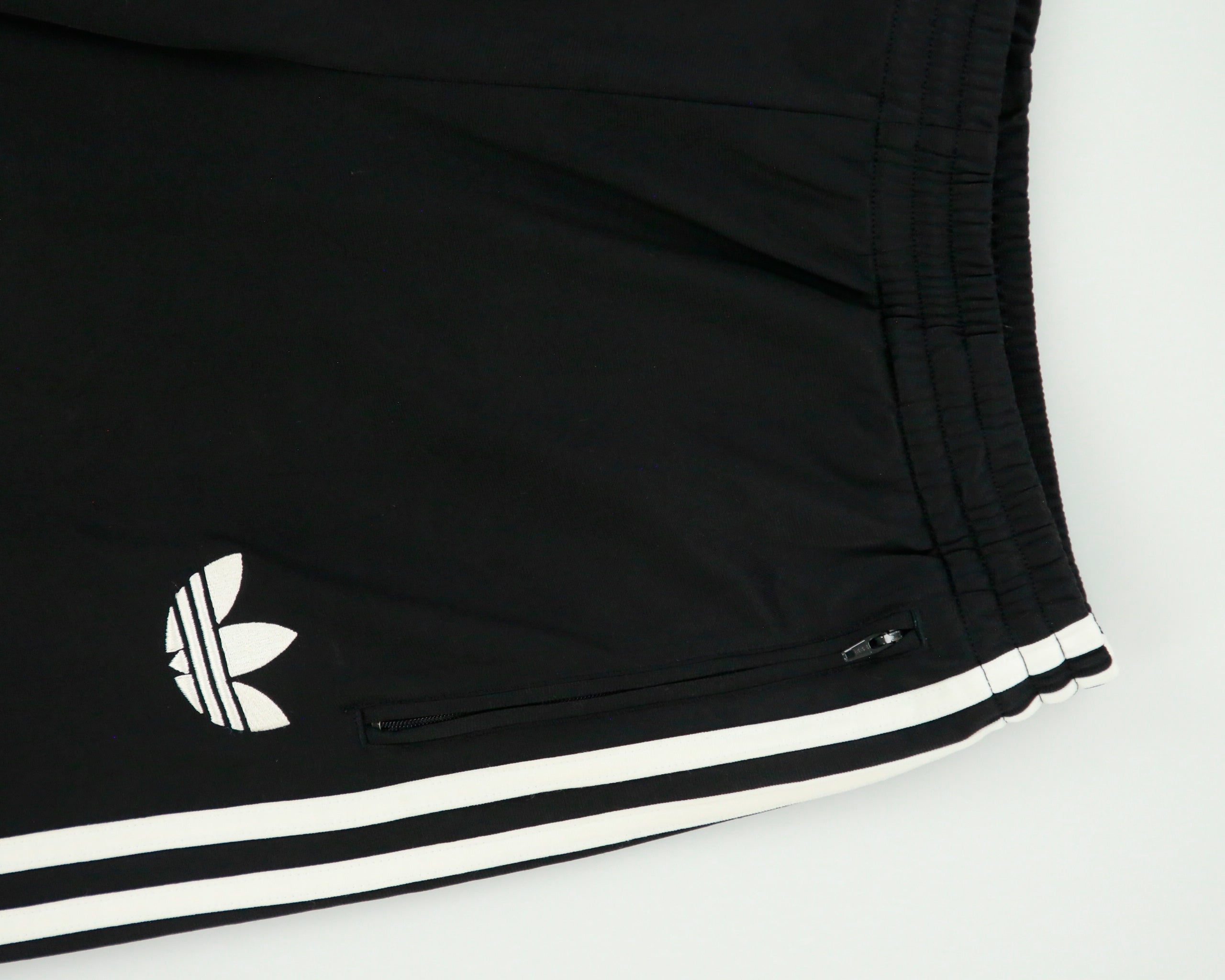 Vintage Adidas Originals Black Classic Firebird Relaxed Fit Zip Cuff Tracksuit Bottoms - M