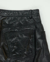 Vintage 1990s Danier Made In Canada Mid Rise Straight Fit Leather Trousers - W31 L30