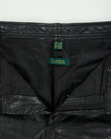 Vintage 1990s Danier Made In Canada Mid Rise Straight Fit Leather Trousers - W31 L30