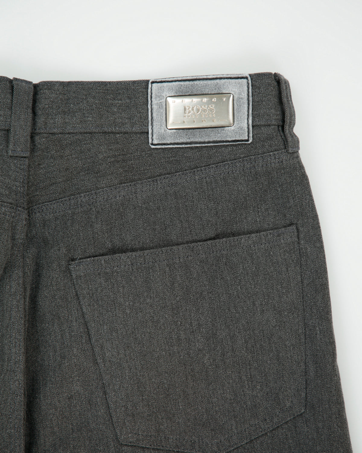 Vintage 1990s Hugo Boss Mid Rise Twill Denim Straight Leg Trousers - W34 L32