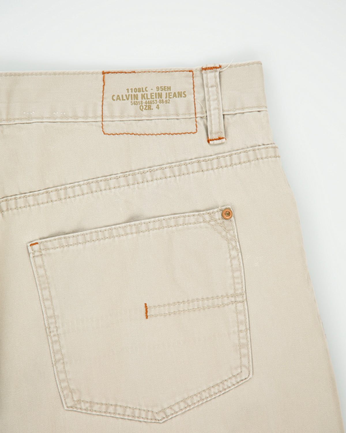 Vintage Y2K 00s Calvin Klein Jeans Khaki Canvas Denim Relaxed Fit Straight Leg Trousers - W34 L32