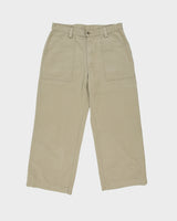 Vintage Y2K 00s Levi's White Tab Khaki Mid Rise Patch Pocket Canvas Baggy Fit Wide Leg Trousers - W35 L27