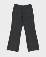 DS Vintage 1970s Mid Rise Superfine Wool Pinstripe Made In USA Talon Straight Leg Bootcut Trousers - W31 L31