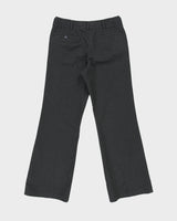 DS Vintage 1970s Mid Rise Superfine Wool Pinstripe Made In USA Talon Straight Leg Bootcut Trousers - W31 L31