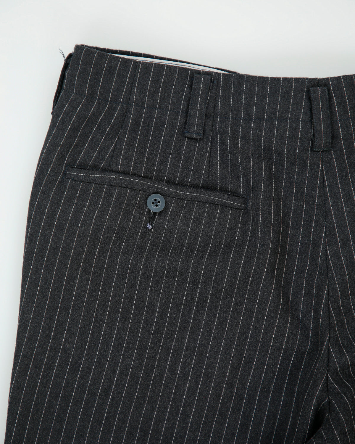 DS Vintage 1970s Mid Rise Superfine Wool Pinstripe Made In USA Talon Straight Leg Bootcut Trousers - W31 L31