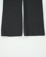 DS Vintage 1970s Mid Rise Superfine Wool Pinstripe Made In USA Talon Straight Leg Bootcut Trousers - W31 L31