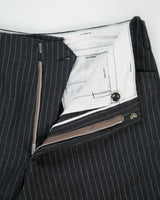 DS Vintage 1970s Mid Rise Superfine Wool Pinstripe Made In USA Talon Straight Leg Bootcut Trousers - W31 L31
