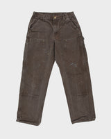 Vintage Carhartt B136 DKB Distressed Duck Canvas Double Front Loose Fit Carpenter Trousers - W32 L32