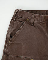 Vintage Carhartt B136 DKB Distressed Duck Canvas Double Front Loose Fit Carpenter Trousers - W32 L32