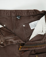 Vintage Carhartt B136 DKB Distressed Duck Canvas Double Front Loose Fit Carpenter Trousers - W32 L32