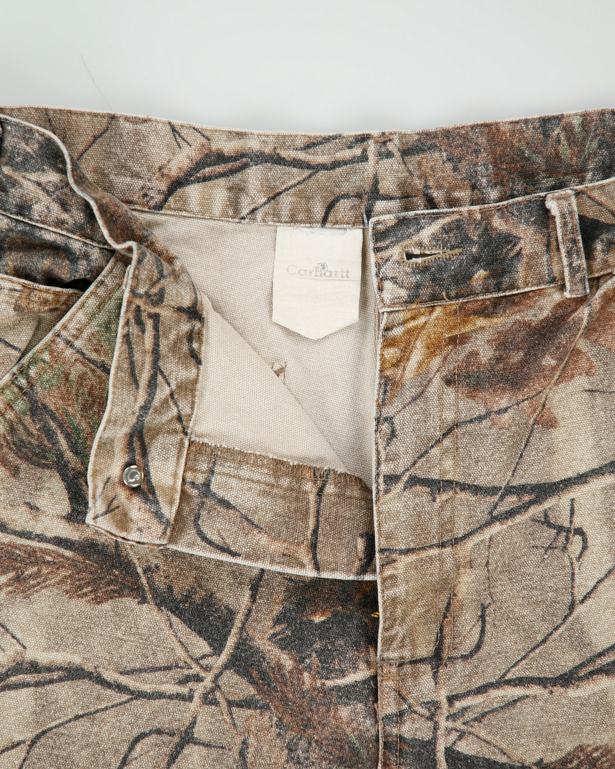 Vintage Carhartt Realtree Camo Duck Canvas Single Knee Relaxed Fit Carpenter Trousers - W32 L30