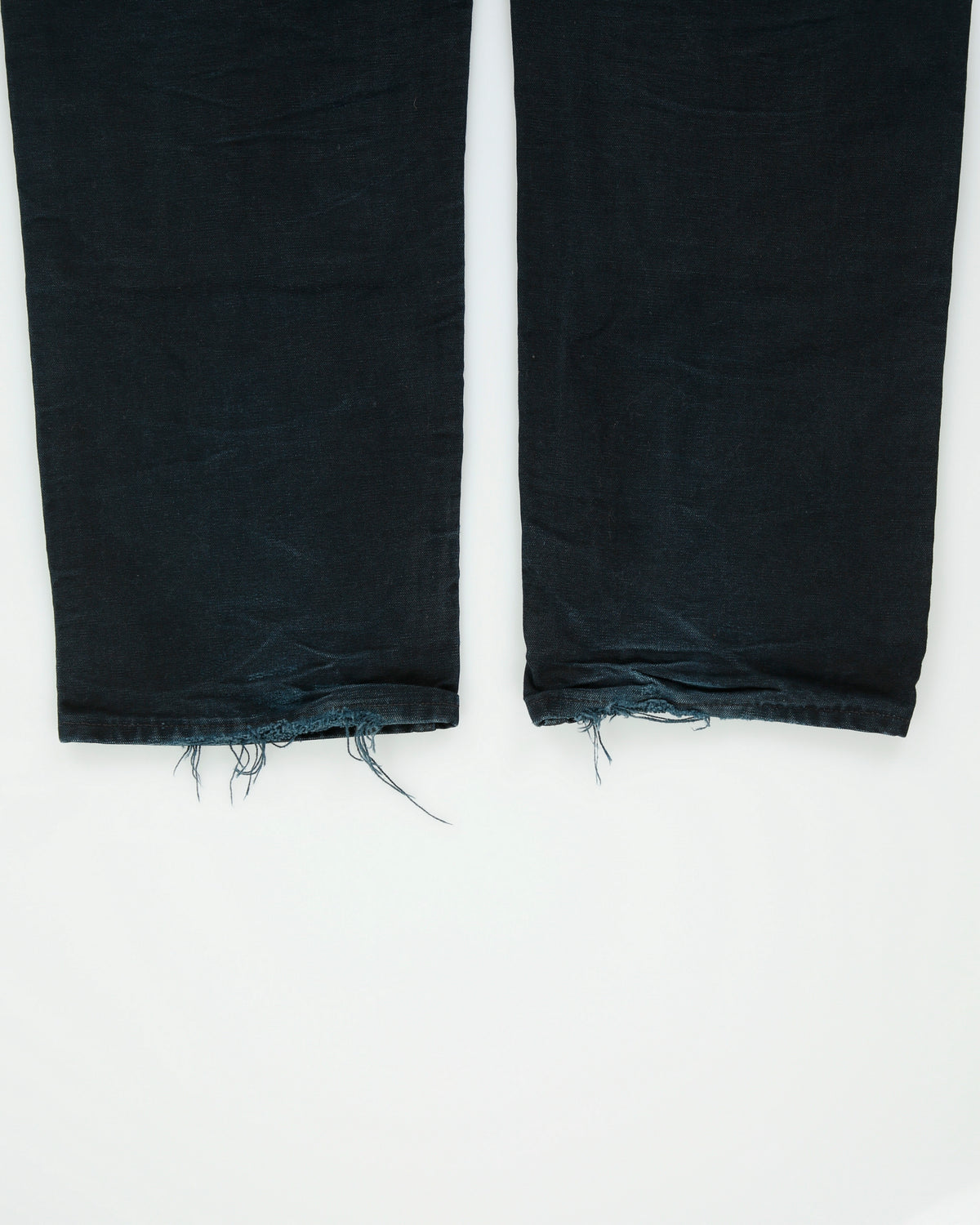 Carhartt B01 BLK 125th Anniversary Special Edition Union Made In USA Distressed Duck Canvas Double Front Original Fit Carpenter Trousers - W36 L32