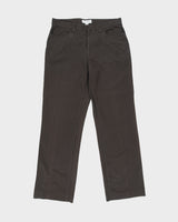 Vintage Y2K 00s Calvin Klein Mid Rise Pinstripe Relaxed Straight Leg Canvas Trousers - W32 L32