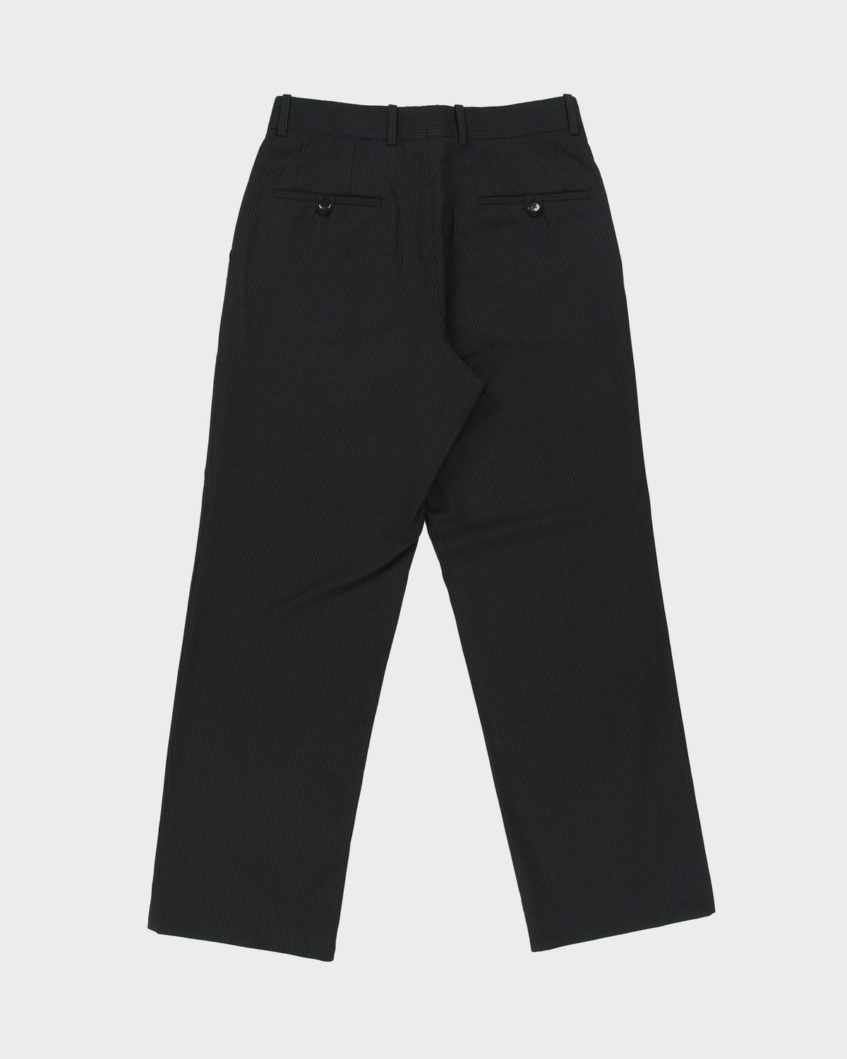 Vintage 1990s Gala Pinstripe Wool Made In America Relaxed Straight Leg Suit Trousers - W30 L30