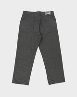 Vintage 1990s Hugo Boss Marl Grey Mid Rise Wool Blend Relaxed Fit Straight Leg Trousers - W35 L27