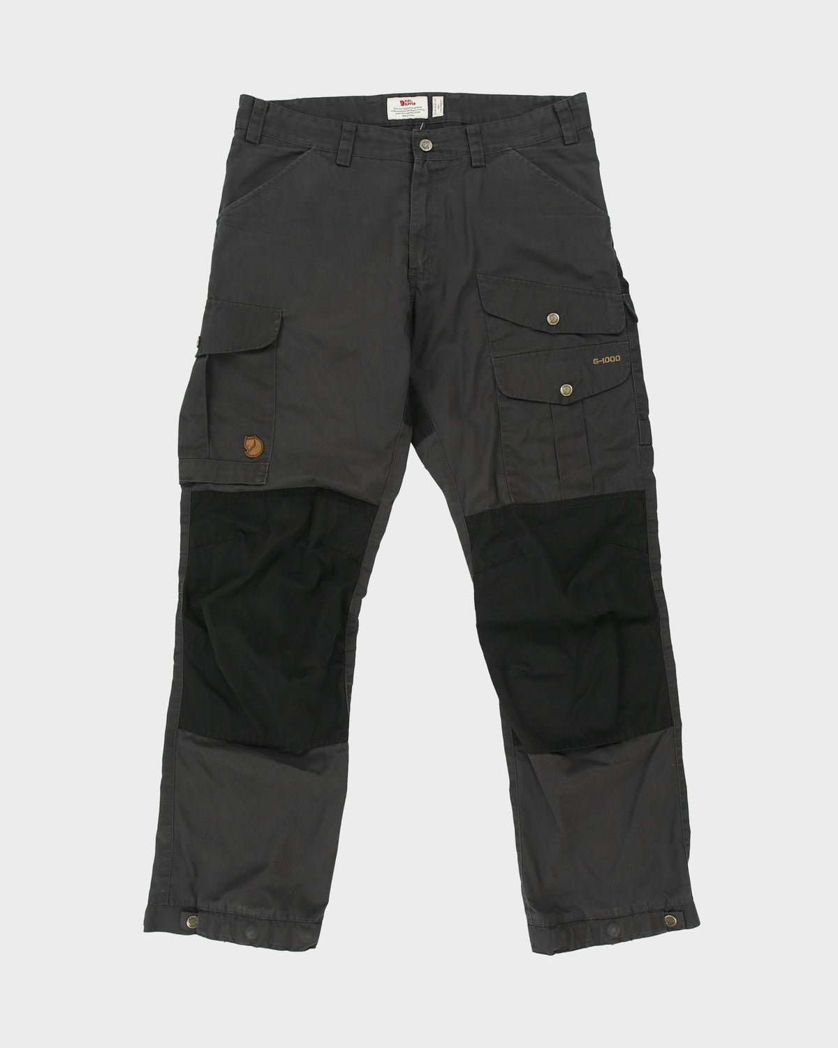 Fjall Raven Vidda Pro G-1000 Mid Rise Canvas Double Layer Weather Resistant Straight Leg Trekking Trousers - W34 L32