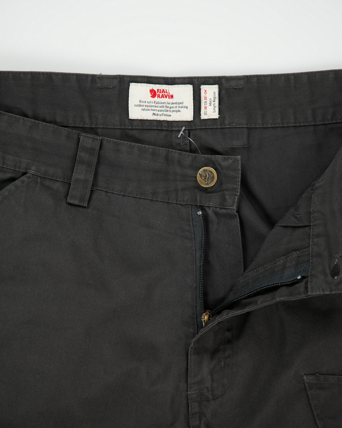 Fjall Raven Vidda Pro G-1000 Mid Rise Canvas Double Layer Weather Resistant Straight Leg Trekking Trousers - W34 L32