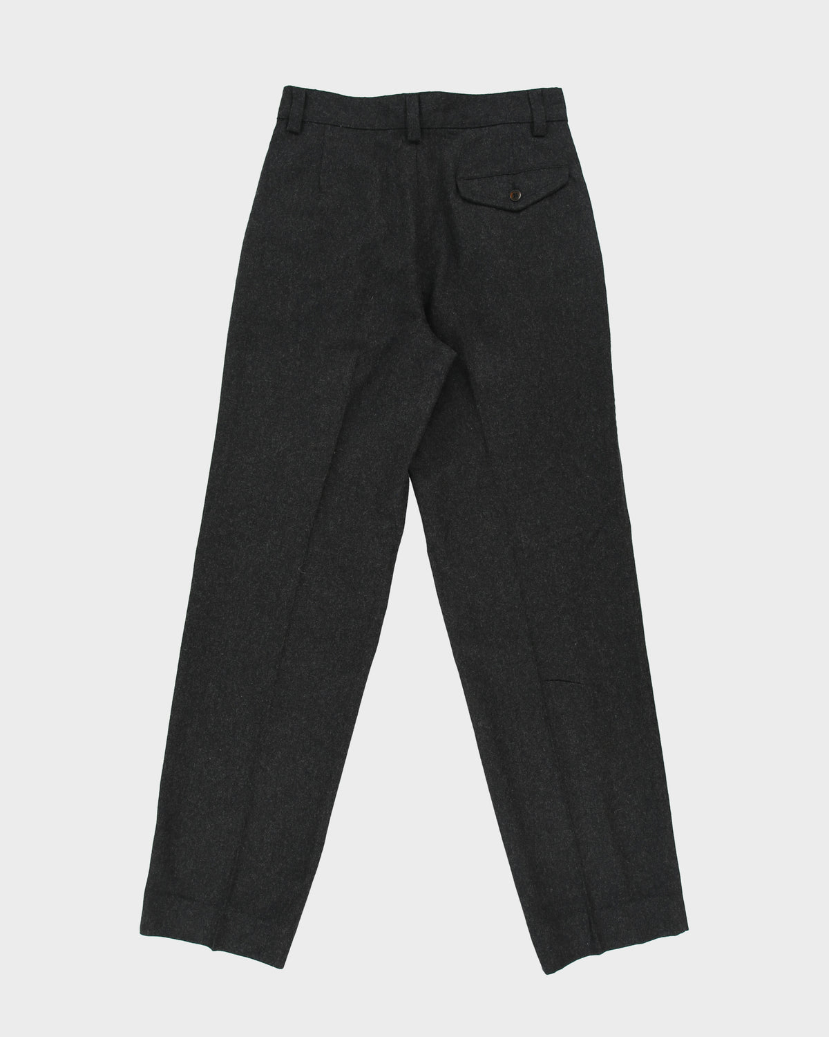 DSWT Vintage 1980s Carrera High Rise Double Pleated Wool Relaxed Straight Leg Suit Trousers - W30 L32