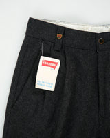 DSWT Vintage 1980s Carrera High Rise Double Pleated Wool Relaxed Straight Leg Suit Trousers - W30 L32