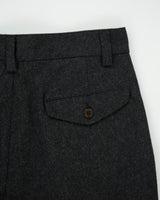 DSWT Vintage 1980s Carrera High Rise Double Pleated Wool Relaxed Straight Leg Suit Trousers - W30 L32