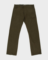 Vintage Uppercut Khaki Mid Rise Wool Straight Leg Field Trousers - W33 L33