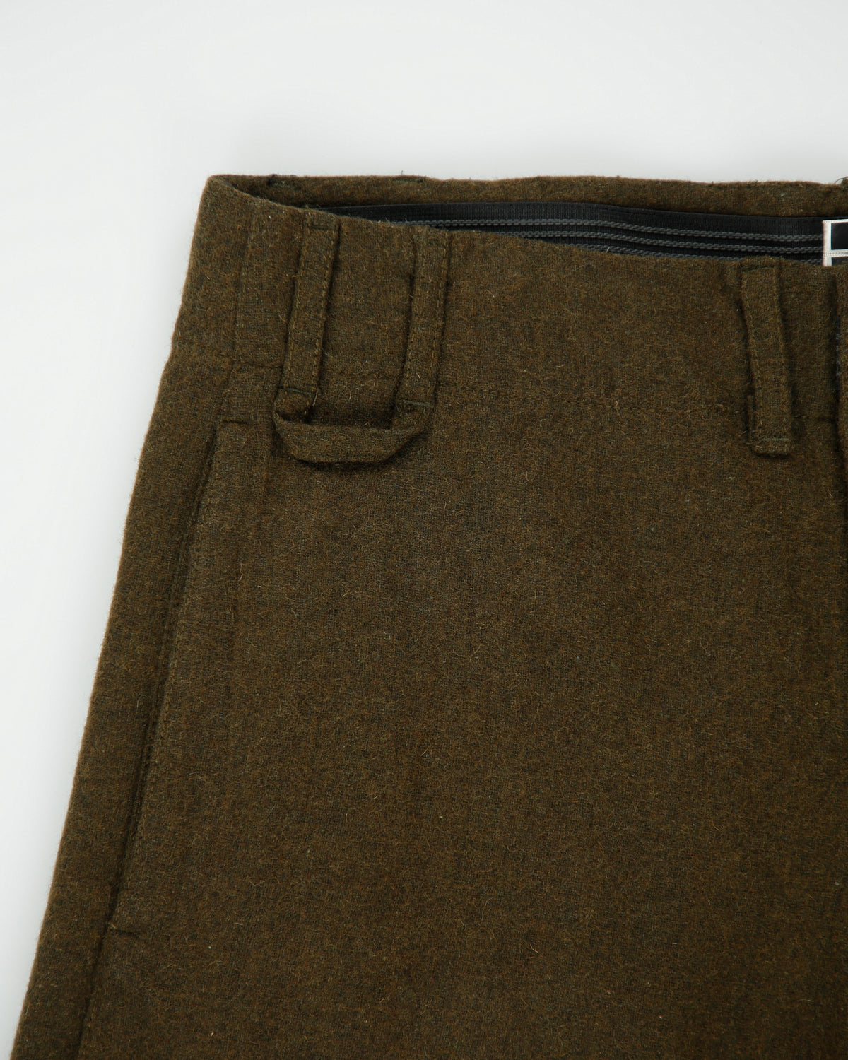 Vintage Uppercut Khaki Mid Rise Wool Straight Leg Field Trousers - W33 L33